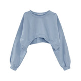Zingj Hoodie Women Fall 2024 Korean Solid Color New Loose Round Collar Women Long Sleeve Jacket Women's