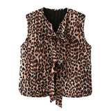 Women's Clothing INS Explosive Leopard Ripple Vest - Long-Term Stocking Assured