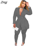 Suit Tassel 2 Two Piece Set Women Casual Autumn Winter Long Sleeve Shirt Tops + Skinny Legs Pants Female Outfit