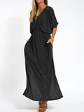 Summer 2025 Fashion Solid Color High Waist Open Fork Short Sleeve