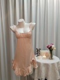 Silk Sling Pyjamas Women Summer Sexy Pyjamas Beautiful Back Thin Homewear High-End With Chest Pad Lotus Loaf