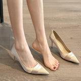 Pointed High-Heeled Women 2025 Spring New Fashion Bridesmaids Fairy Professional Single Shoes Fine Heel Women's