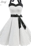 Women Sexy Nightclub Dress Summer Vintage Halter Party Dresses Elegant Cocktail Blackless A-Line Blue Black