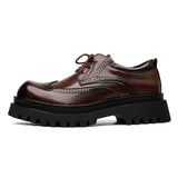 2025 New Platform Derby Shoes Block British Harbor Wind Casual Shoes Leather Shoes Niche Tide Premium