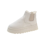 Snow Boots Women Winter New Anti-Slip Thick Shortbread Shoes Plus Velvet Warm Cotton Boots