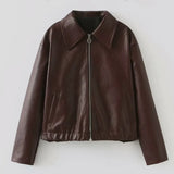 Women's Explosive Solid-Colored Collar Jacket
