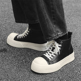 Zingj Board Shoes Men's Breathable Platform Increased Star Same Big Derby Shoes Casual Shoes