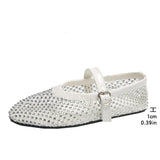 Fishing Grid Hollow Mary Jane Single Shoes Women Go Out In The Summer Of 2025 New