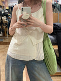 Industry!Weaving Splicing Splicing Design Niche Thin Gentle Comfortable Sling Dress / Sling
