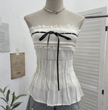 Shoot Hottie Tset Lady Summer Lace Lace T-Shirt With Bra Strap Short Vest Strap