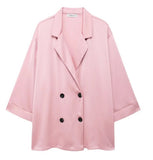 Explosion Women's Ins Wrinkled Blazer Casual Trousers