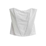 Sexy Babes Fish Bone Brake Stripe Girded Waisted Top Cloth Plus Chest