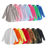 And Summer 2025 New Ins14 Color Pocket Dress Women's Basic Long-Sleeved