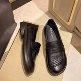 Soles Of Comfortable Women's Shoes Middle-Aged Mother Single Shoes Spring And Autumn Soft Leather Anti-Slip Flat Soles Of The Elderly Leather