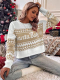 And Winter New Loose Simple Round Collar Knitted Knitted Christmas