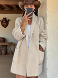 Sheintemu Autumn And Winter Western Wind Long Sleeve Collar Sweater