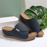 Thick-Bottomed Casual Slippers Women 2025 New Word Drag Simple Fashion Fish Mouth Slope And Lady Cold