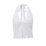 Zingj Women's Summer 2024 New Fashion Sexy Temperament Personality Street Hot Girl Y2k Hanging Neck