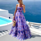 Women's Clothing Printing Online Three-Dimensional Flower Decoration Sleeveless Slings Super Swing