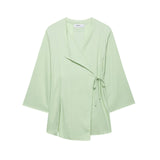 Women's INS Burst Linen And Cross-Coat Fashion Trousers