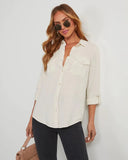 Zingj Early Fall New Ins Wind Denim Wash Water Fashion Elegant Long Sleeve Multi-Color Shirt