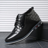 Zingj Middle Top Casual Men's Shoes Round Head Front Strap Men's Tooling Shoes Fashion Plus Size Shoes 46