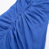 Blue Slip Long Dress Women Ruched Elegant Party Dresses For Women 2023 Backless Sexy Summer Woman Dress Evening