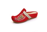 Zingj Ethnic Style Summer Ladies Embroidered Cloth Art Slippers Embroidered Cloth Shoes