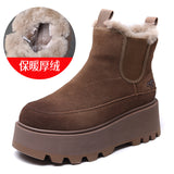 Skin Thick Bottom Pine Ice Boots Women 2025 Winter New Warm Thick Velvet Short Boots Comfortable Leisure Cotton