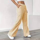 New Striped Trousers Casual Street Fashion Loose Broad-Legged