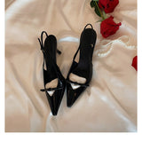 New Beautiful Bow Leather High Heel Female Thin Heel With High Heel Sandals Tips Cool Single