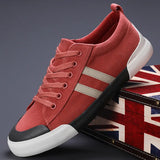 The Autumn Of 2025, The New Men's Canvas Shoes Are Light And Breathable, And The Casual Shoes Are Men's Low-Top Flat Bottom Lace