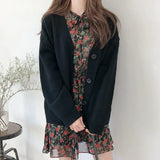 Korea Autumn Sweater Women's Cardigan Tide 2025 New Women's Fashion Thin V-Neck Knitted