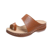 Slope Sandals Women Retro Bohemian Windy Large Women's Shoes Toe Sandals High