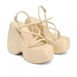 Zingj Summer 2024 Sexy Plus Size Wedge With Open Toe Sandals-Outfit