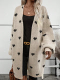 Love Knitted Shirt Fashion Casual Sweater Coat