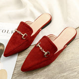 And Summer New Net Red Sharp Head Cold Half Slippers Women's Head Wearing Leisure Size 41-42 Muller