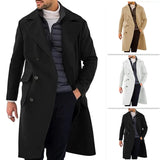 Autumn And Winter New Hair, The Man's Coat Thicker Long Double Buckle