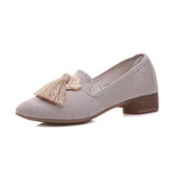 Zingj Grain Sole, Pointed Shoes Single Square Heel Fashionable Low Heel Embroidered Cloth Shoes, Retro Plate Buckle Embroidered Cloth Shoes Women's