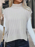 And Winter New Women's High-Color High-Collar Sleeveless Side With Jacket