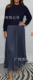 2025 New Women's Fashion Elegant Round-Neck Dress 100-Folded
