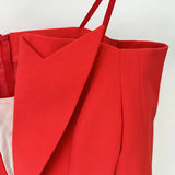 New Star Fashion Design After Zipper Personality Word Down Shoulder Suit