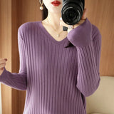 Zingj Sweater Female 2023 Spring And Autumn Knit Bottom Shirt Fashion Slim Long Sleeve Skin-Friendly Soft Bottom Top-Outfit