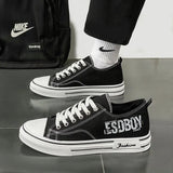Men's Shoes 2025 Trend New Casual Trend Men's Low-Bottom Sports Thick-Soled Youth Canvas