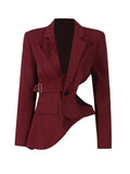 Casual Luw Small Suit 202 Autumn New Fashion High-End Design Hollow Suit