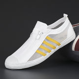 Men's Shoes 2025 Summer New Men's Canvas Shoes Korean Version Of The Trendy Casual Shoes Zipper