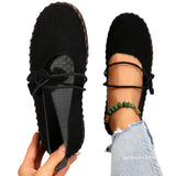 Lightweight Soft Soles Mom Shoes Round Head Breathable Sutures Shallow Single Shoes