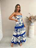 Zingj Summer Women's Temperament Casual One Word Collar Lace Stitching Halter Dress