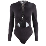 Zingj Women's New Hot Sexy Metal Slim Design Sense Bottom Joined Suit