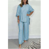 And Autumn 2025 New Wide Legs Trousers Casual Fashion Loose Top Size Two